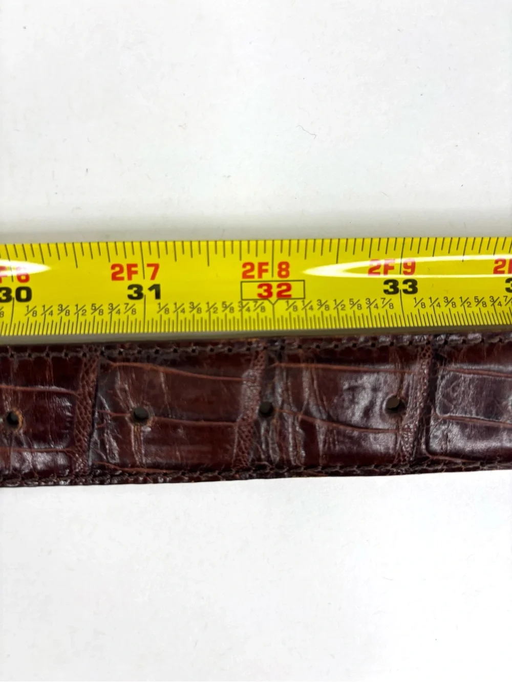 Vintage Fossil Brown Leather Belt with Silver Golf Classic Buckle Size 32 | 80
